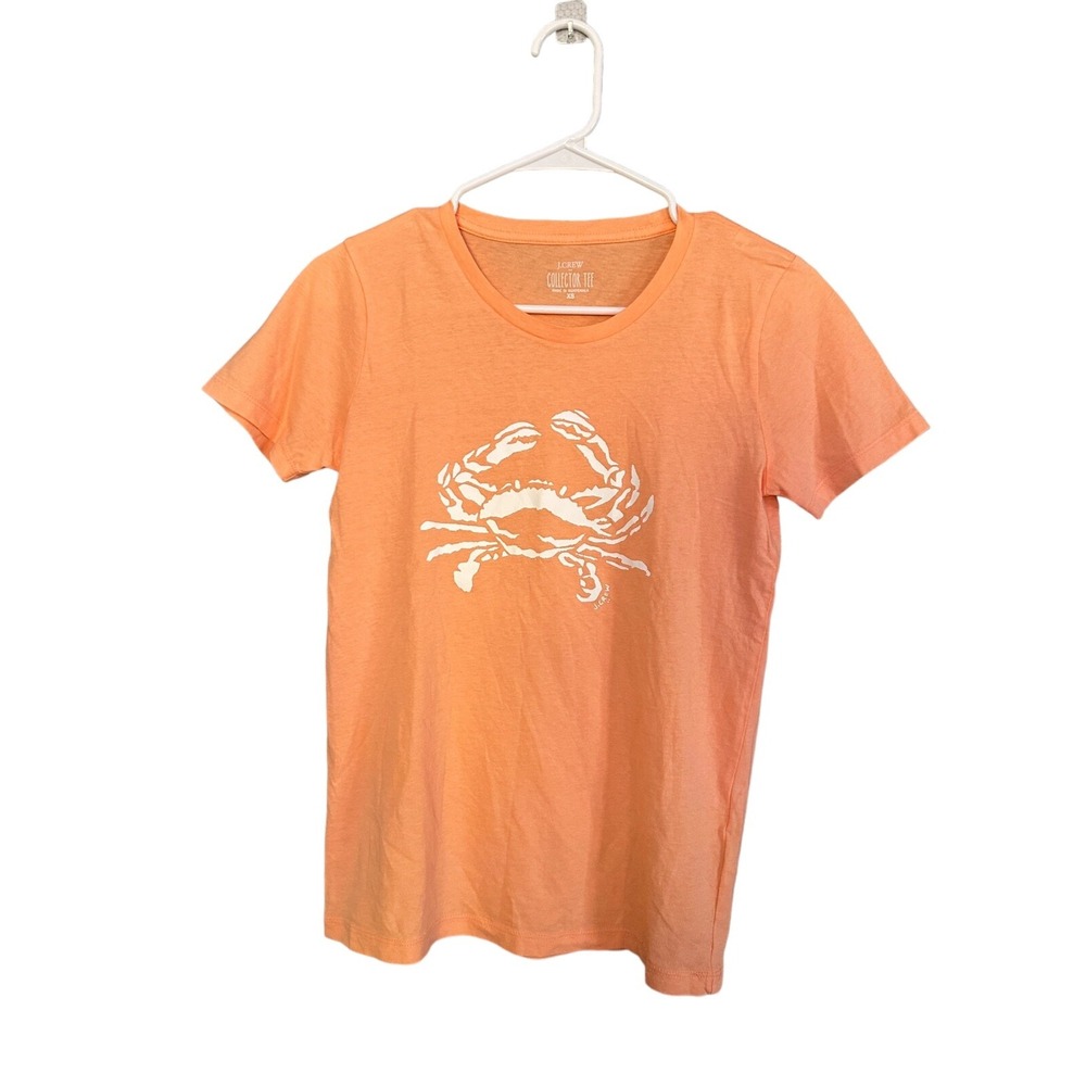 J Crew Orange Crab Graphic T Shirt Collector Tee Size XS NWT